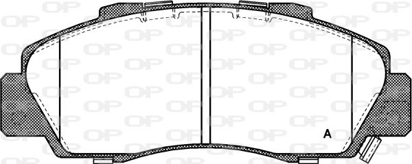 OPEN PARTS Комплект тормозных колодок, дисковый тормоз BPA0351.32